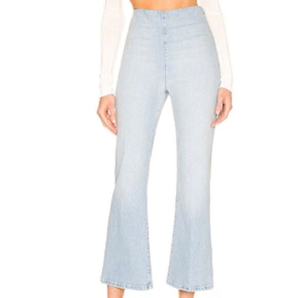 REVOLVE Jeans SPRWMN LA NEW Denim Flare Leggings Francoise Blue Size Small 26 - Picture 3 of 16